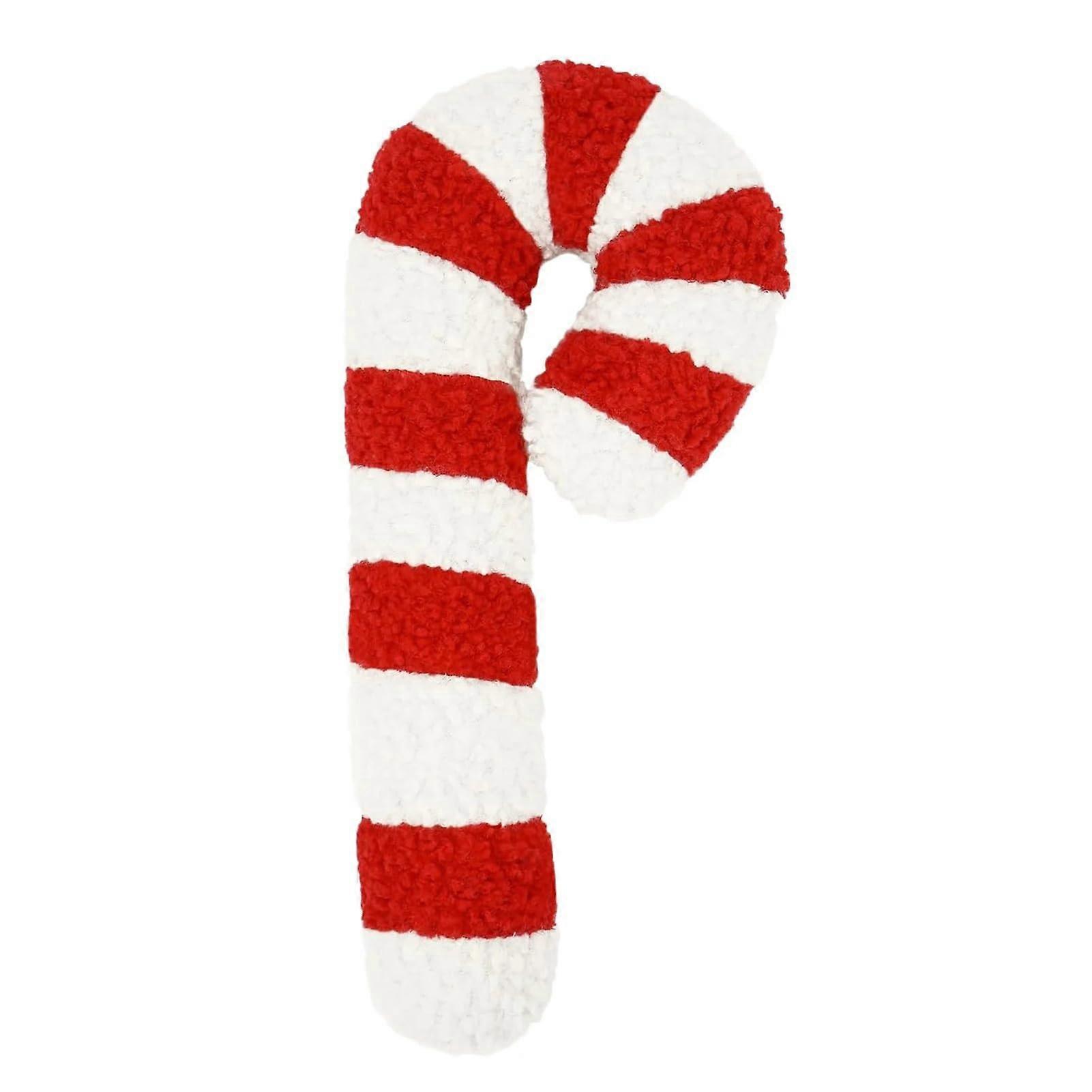 Christmas 3D Candy Throw Pillows Red and White Peppermint Candy Cane Pillow for Couch Cushion Sofa Decor Crutch