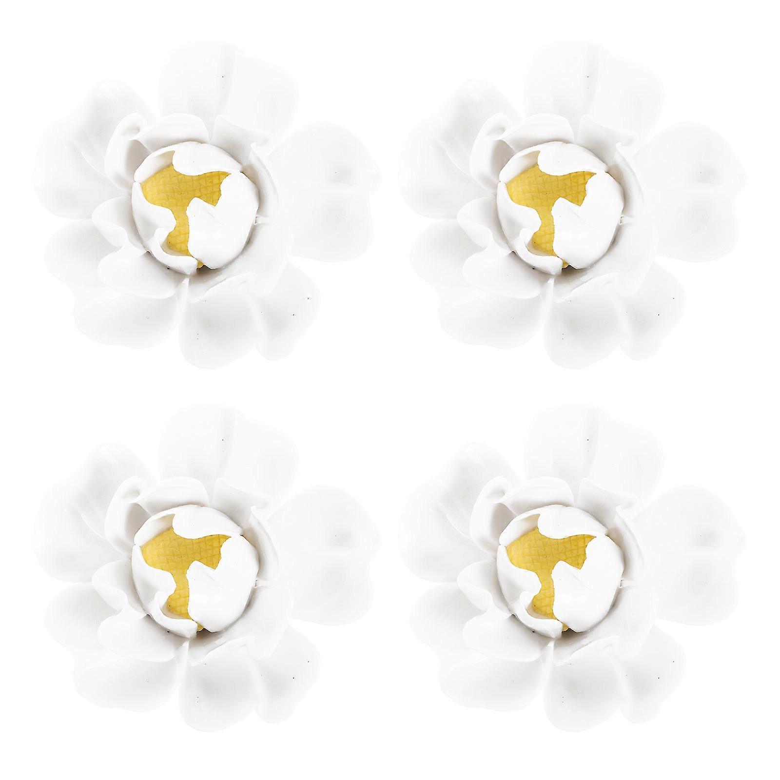 Ceramic Flower Nordic Ceramic Wall Decor for Decoration 4Pcs