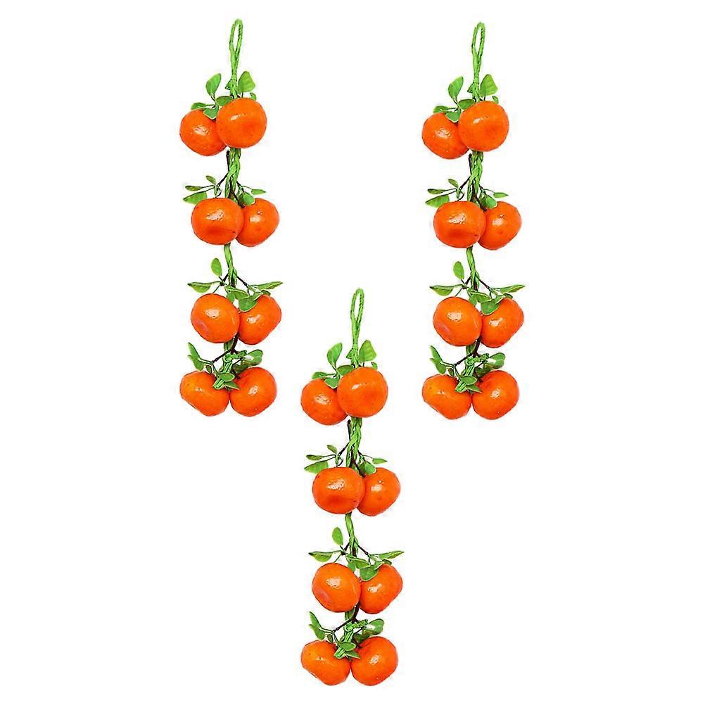 Simulation Fruit Ornaments for Decor with 3Pcs Fake Props Set