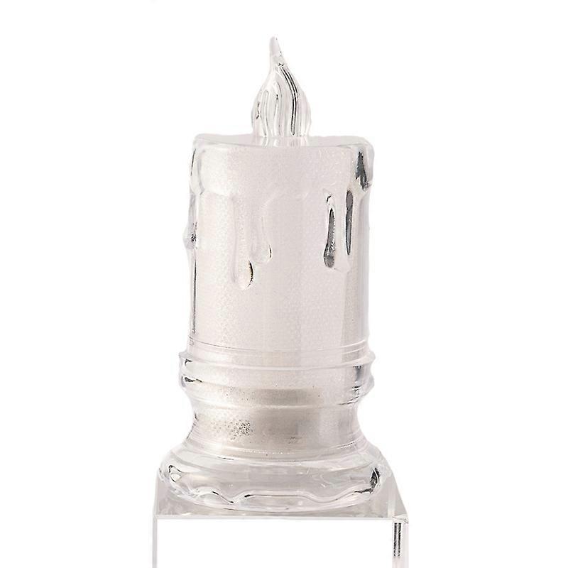 LED Glowing Decoration Candle Lights 4.7x11cm With Base