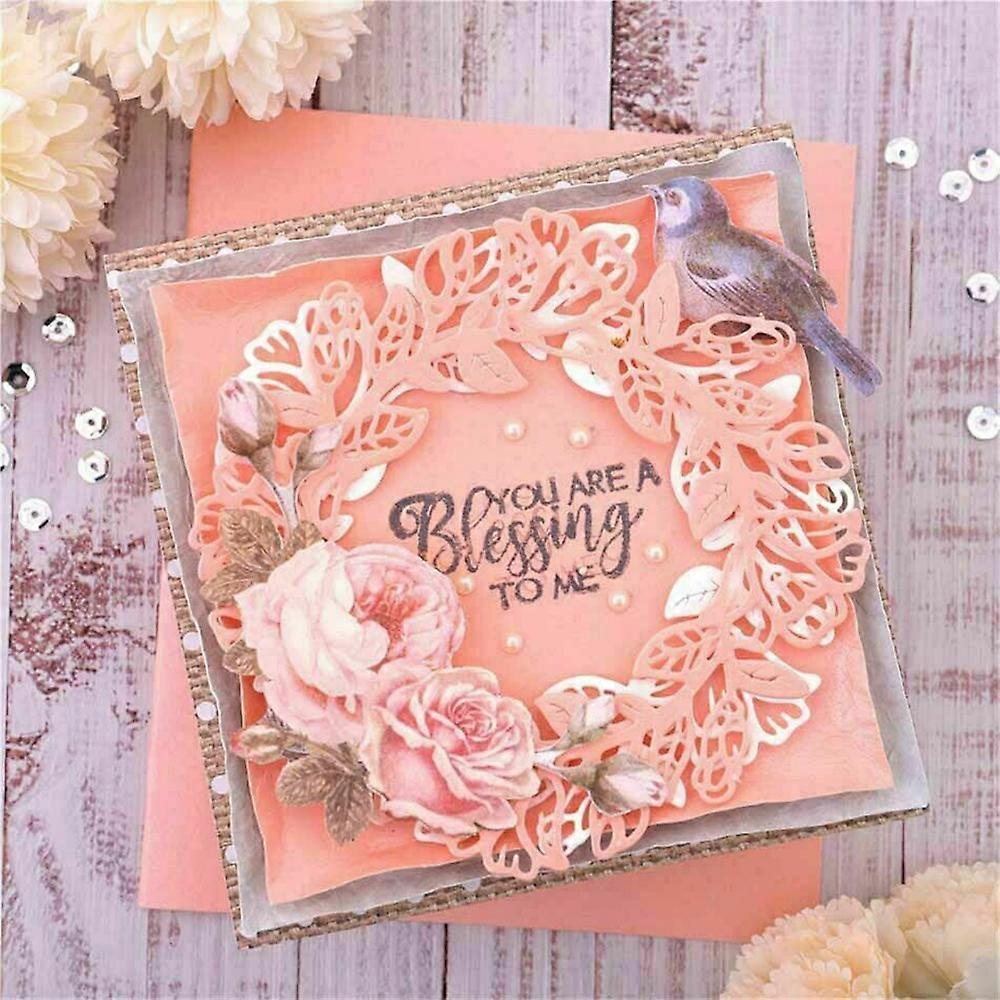 1PC Branch Wreath Metal Cutting Dies Die-cut Crafts Stencil Tool for DlY Handmade Scrapbook Cards