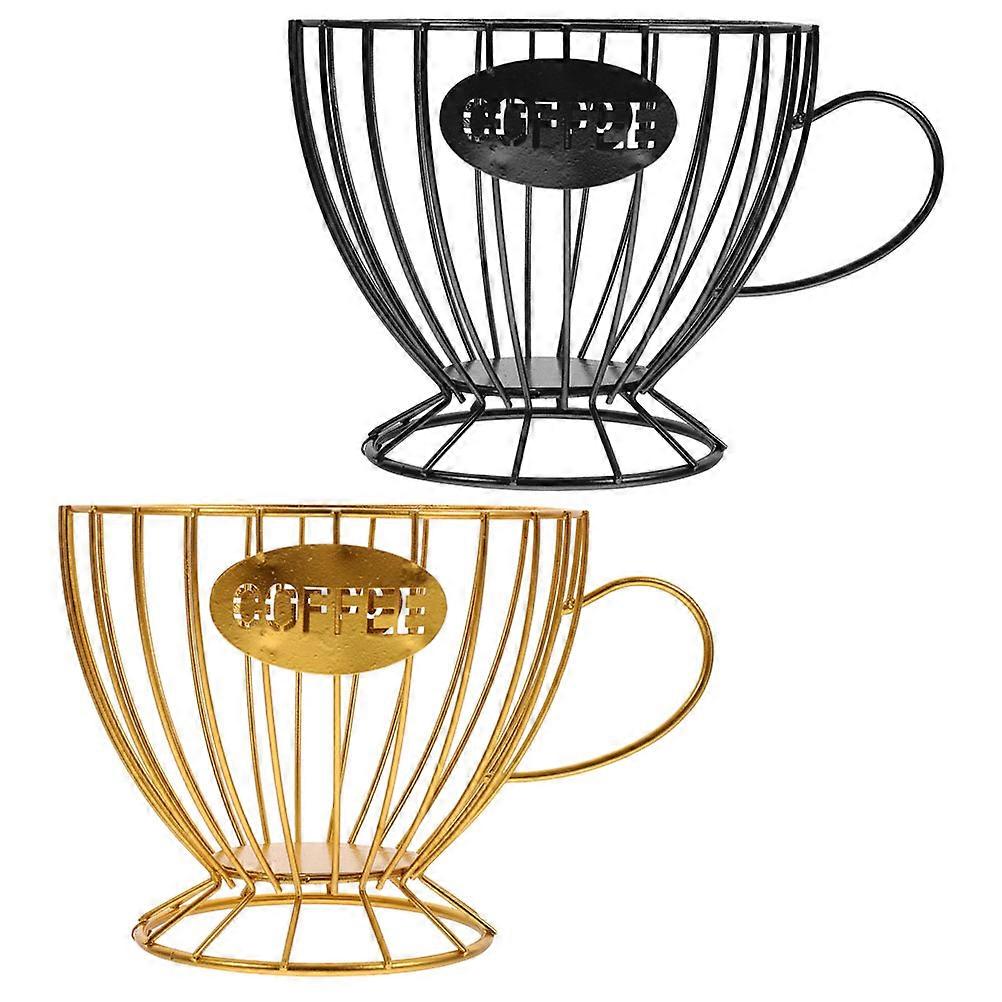 Coffee Storage Basket Iron Organizer for Desktop Use 8Pcs