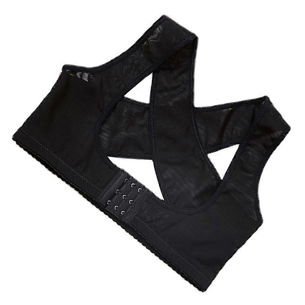 Hunchback Prevention Adjustable Posture Belt For Students Size S Black Supports Back 1Pack