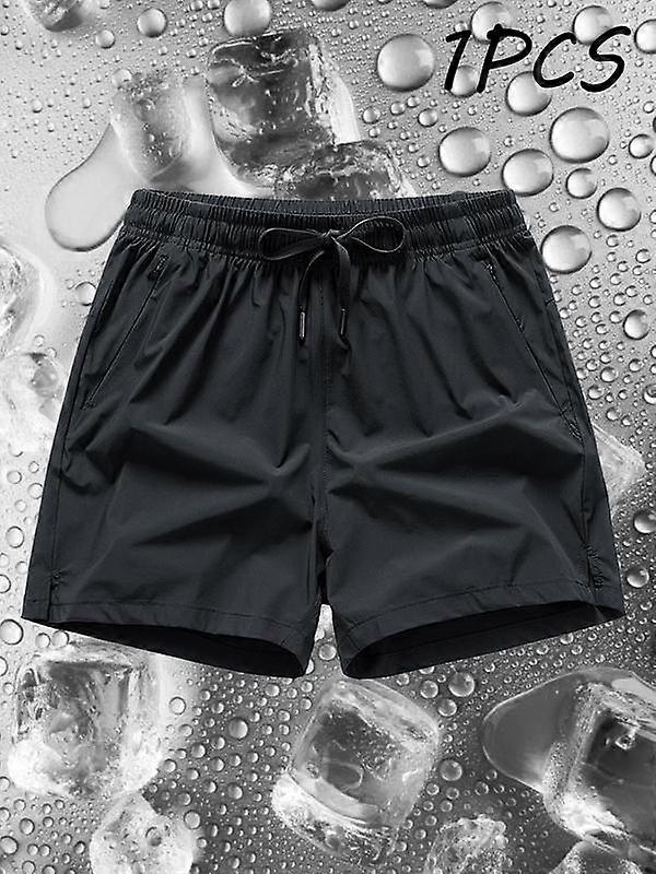 Men's Solid Color Quick Drying Swim Shorts Regular Fit