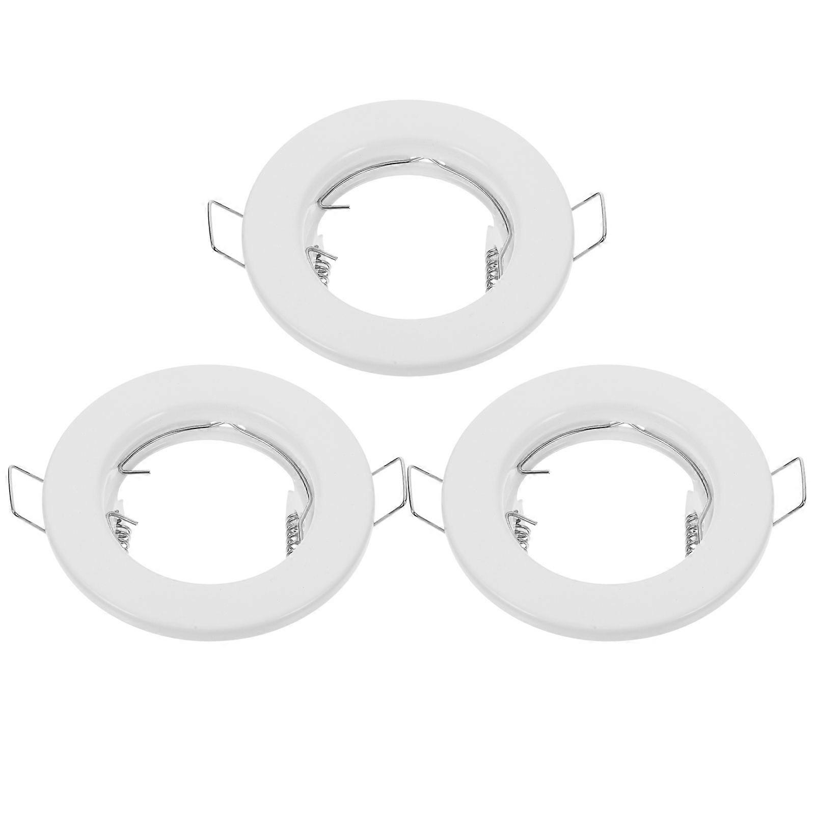 3pcs Recessed Light Fixture Frames For Mr16/Gu10 Metal Spotlight Down Light Holder Space-Saving Ceiling Light Fitting Spotlight Fixtures