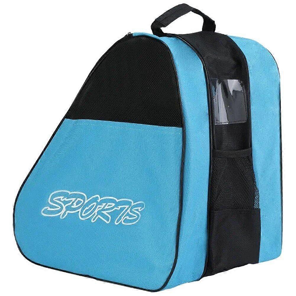 Roller Skate Bag, Travel Ice Skating Backpack, Kids Back Pack, Figure Skating Bag, Inline Skates Carry Case, Blue