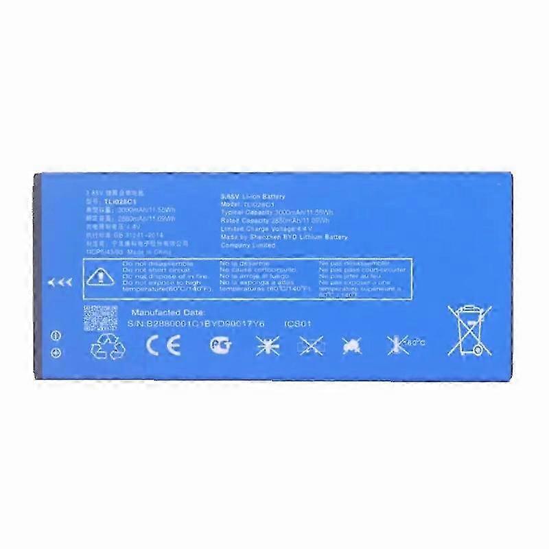 For Alcatel 1B (2020) 3.85V 3000mAh Li-ion Battery Assembly Part (Encode: TLi028C1) (without Logo) 25-26s