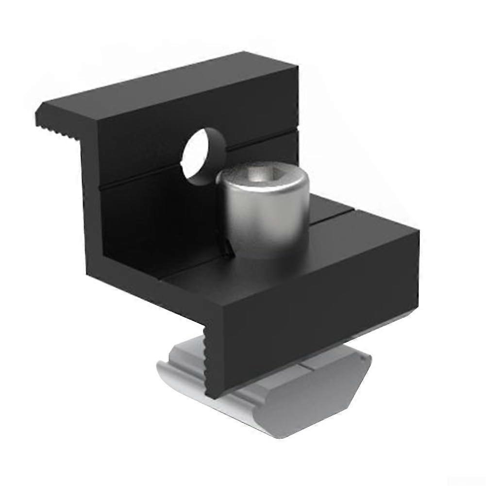 Solar Panel End Clamps, 3035mm, Aluminum Alloy, 4Piece Set With Screws For PV Module Installation