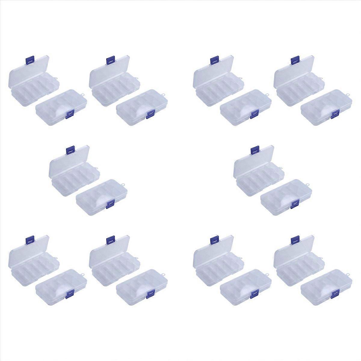 2Pcs 10-Slot Portable Plastic Resistors Electronic Component Case Box