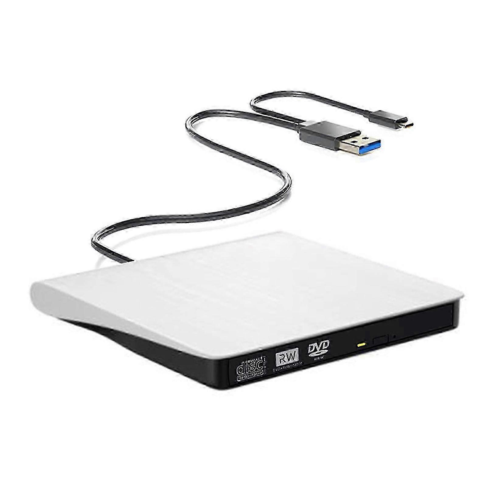 External DVD Drive Portable High Speed Read Write One-click Burning Rewritable Type-C USB 3.0 DVD/VCD/Compact Disc-RW Burner Writer Player C