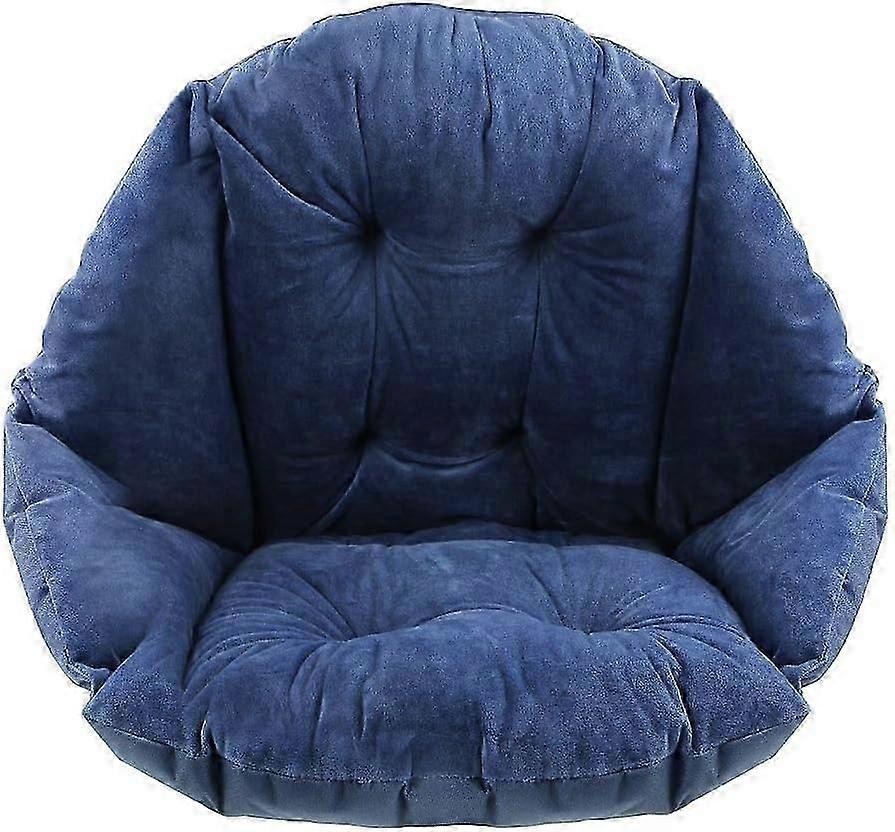 Soft Comfy Seat Cushion with Back Support Elastic Strap Armchair Cushion Cozy Warm Plush Lazy Sofa Office Seat Pad Pillow Relieves Back Coccyx Sciatic
