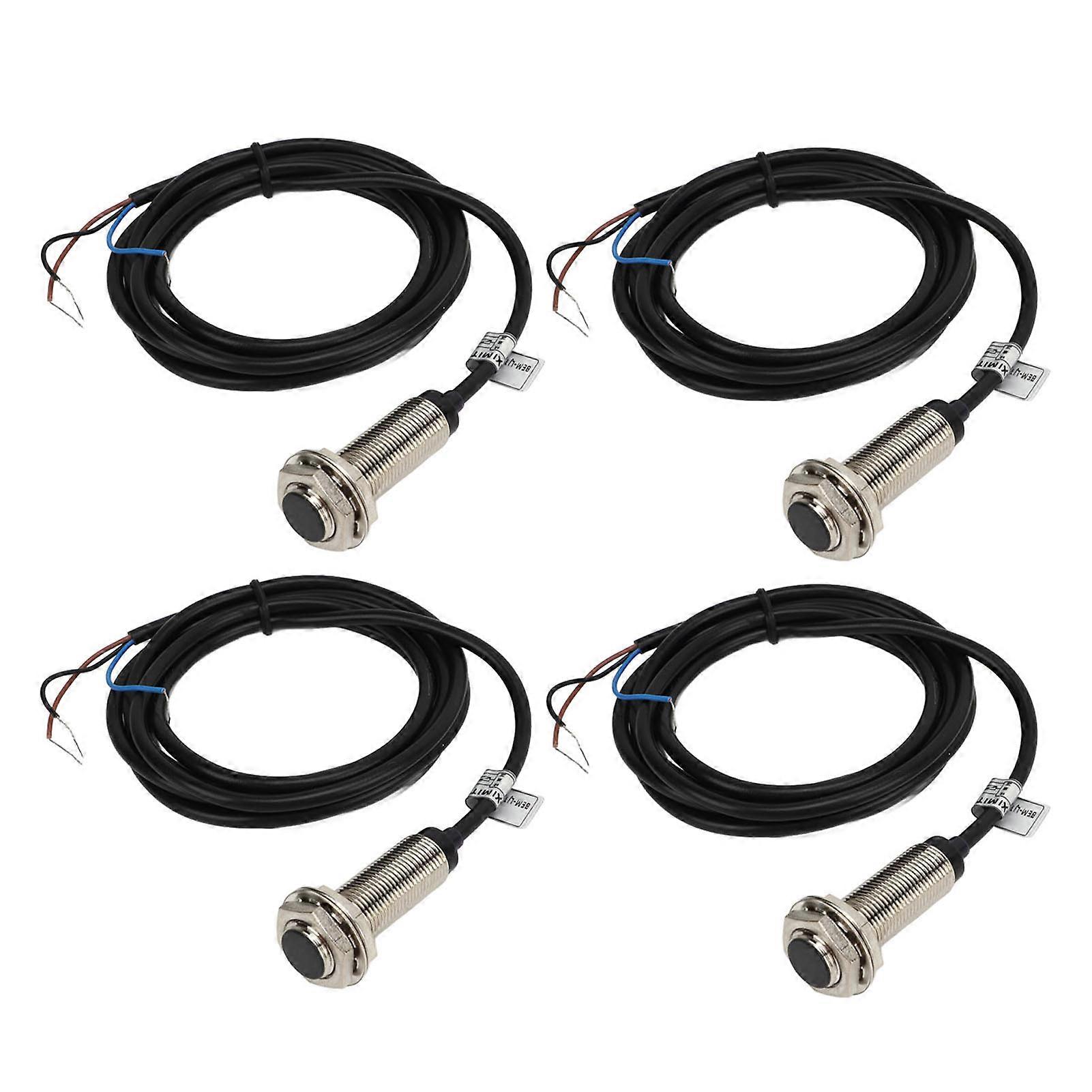 4Pcs 12mm Inductive Proximity Switch PNP 3 Wire Normally Open IP67 NO Contact Proximity Sensor 6‑36VDC 