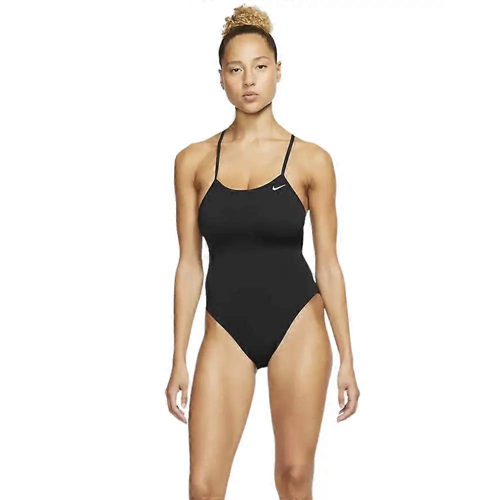 耐克系带背面泳衣 - 黑色