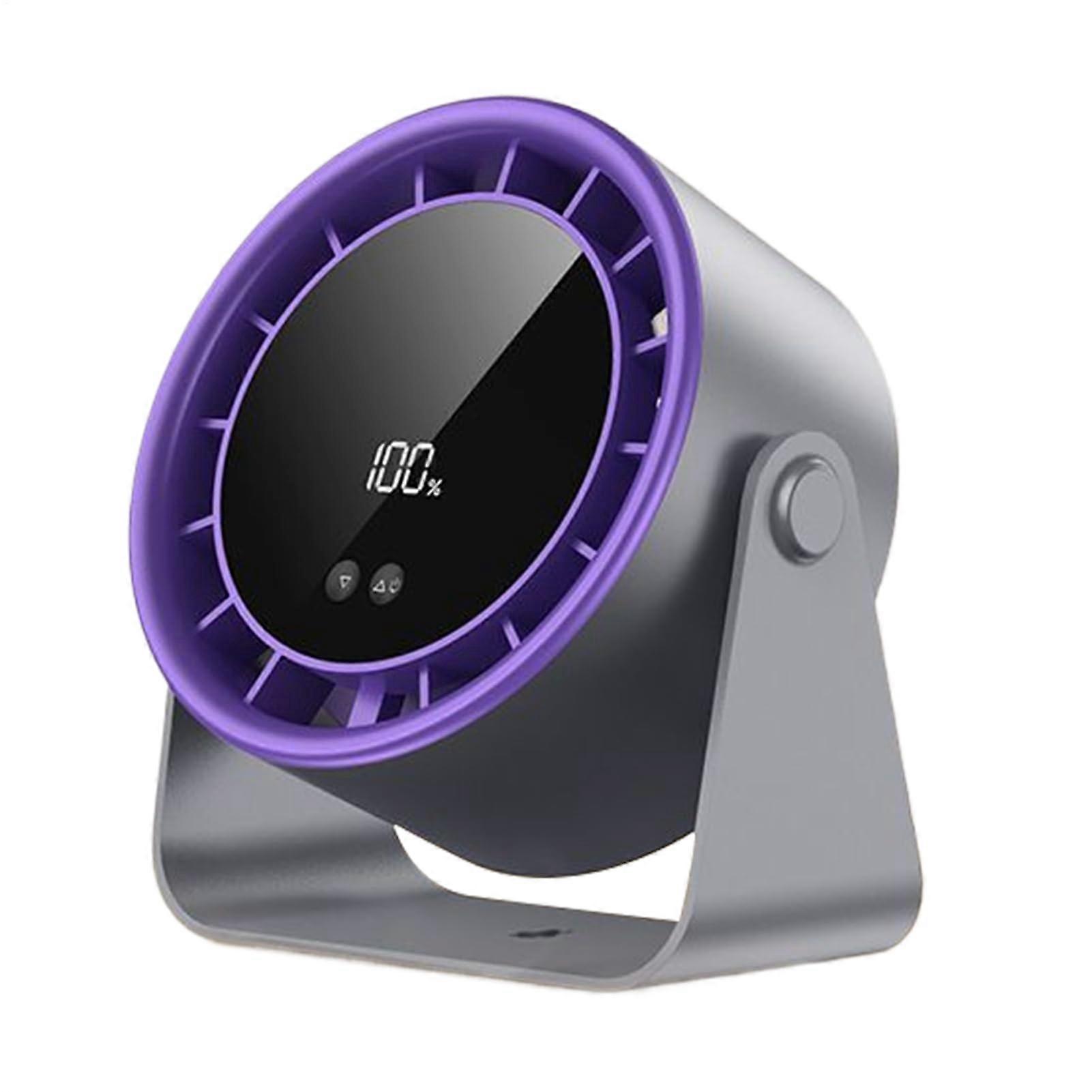 Cooling Devices USB Desk Fan Desktop Fan With 100 Speeds Digital Display Portable Cordless Black
