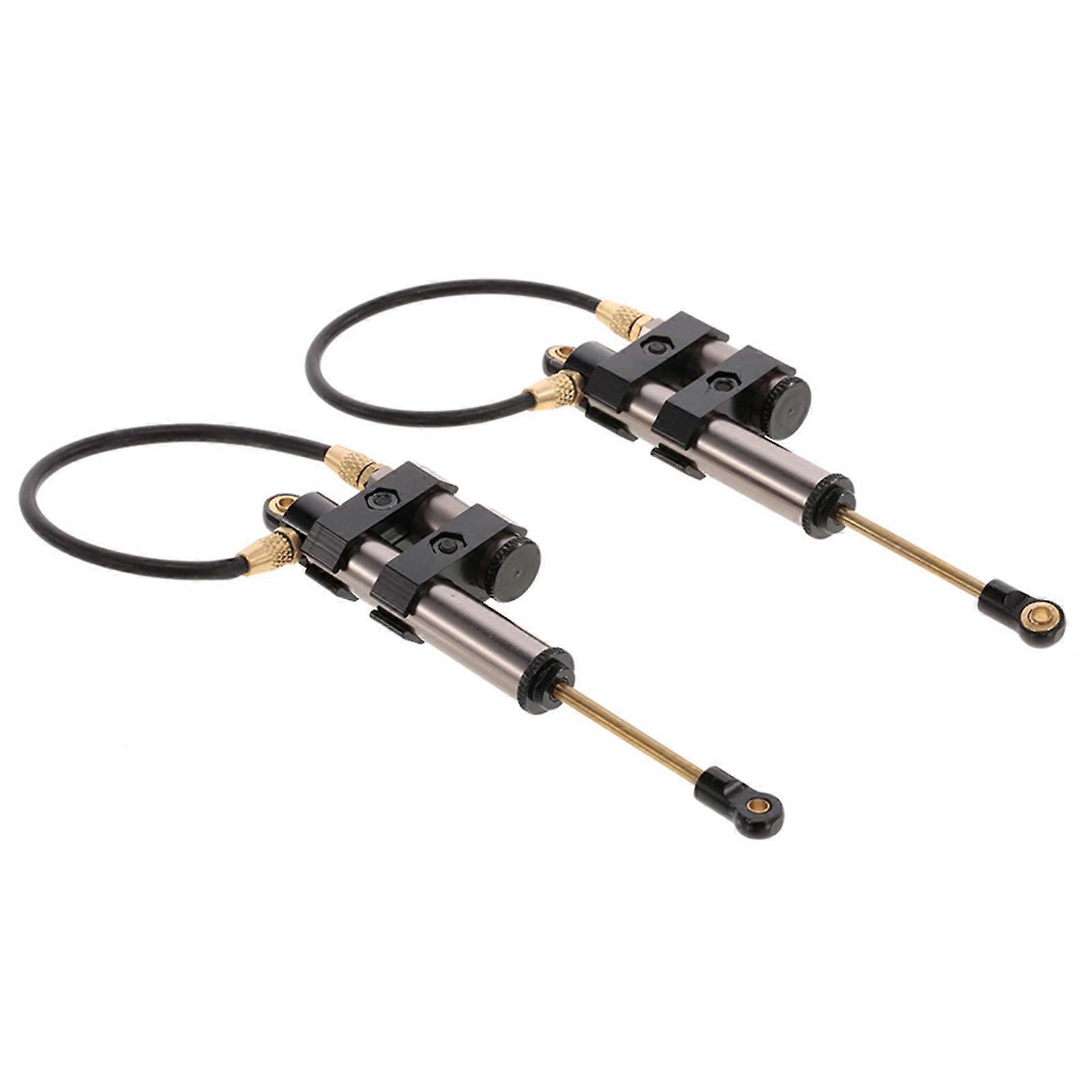 Pack of 2 High Performances Negative Pressure Shock Dampers for 1/10 Remote Control Climbing Car with Adjustable Design  Titanium color