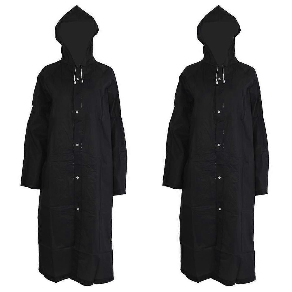 2x Moda Eva Impermeable Impermeable Impermeable Impermeable Camping Impermeable Impermeable Negro