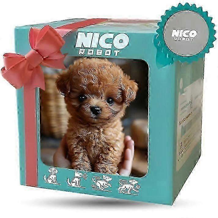 Nico Robot Dog, ma poupée robot chiot réaliste, mignon jouet en peluche interactif qui agit comme un vrai chiot