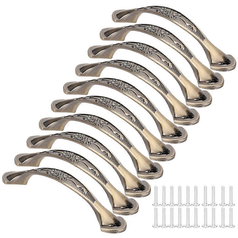 10 Set Cabinet Pull Handle Zinc Alloy Shoebox Drawer Office Hardware Hole Distance 96mm