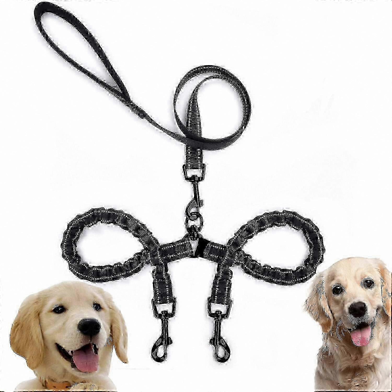 Dual Dog Training Leash with 360° Tangle-Free Design and Reflective Safety Features SZRH