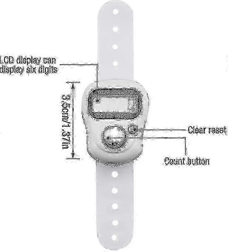 Finger Counter, 10pcs Hand Counter, Finger Counter, Electronic Counter Lap Counter, with LCD Display and Resettable, for Muslim Prayer Case [HS]