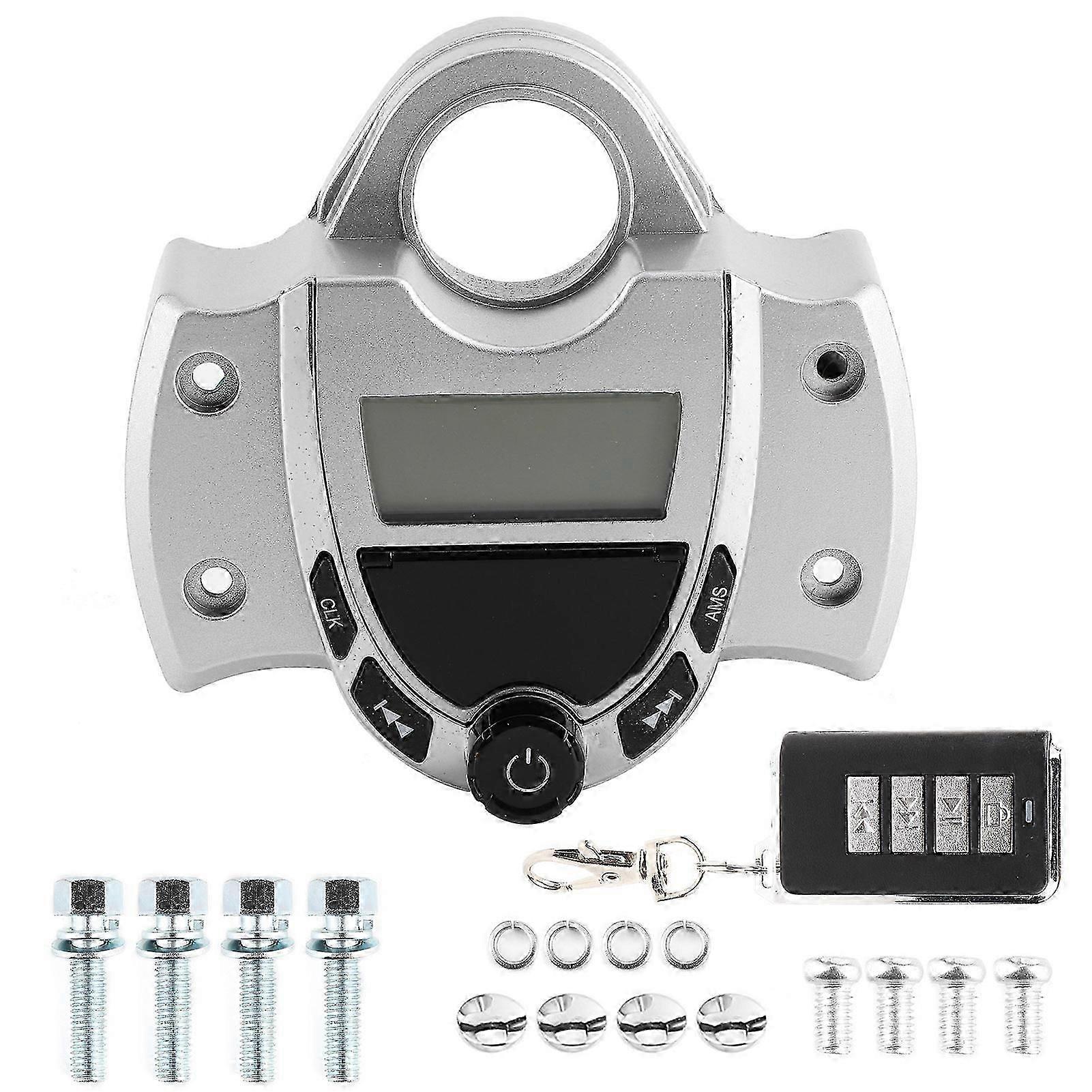 12V Audio System Waterproof LCD Display Remote Control Music Player Support TF Card/USB/FM/Anti~Theft Alarm E2U411