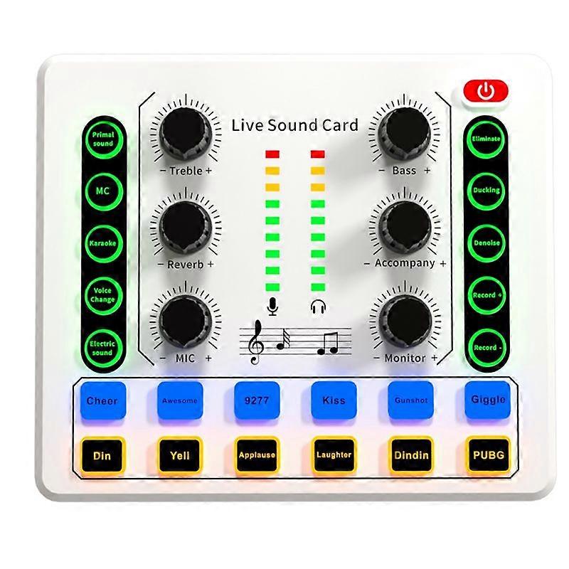 M8 Live Sound Card Wireless Bluetooth Audio Mixer Digital Mixer Noise Reduction Live Streaming Broad