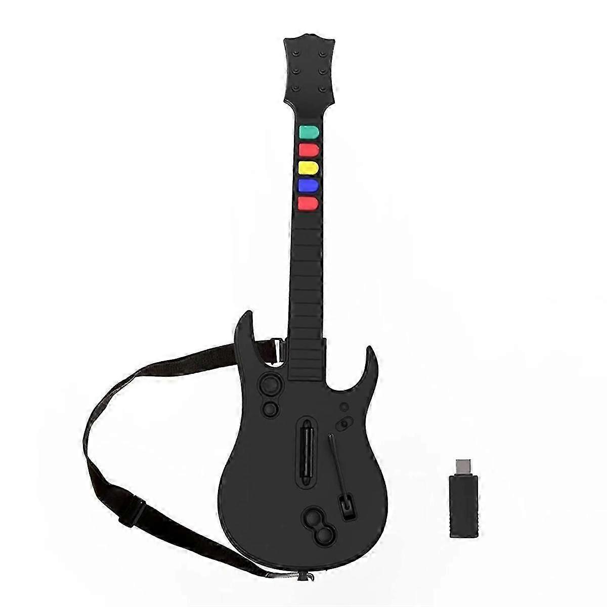 2.4G Wireless Game Guitar Controller for PC, Compatible with Clone Hero