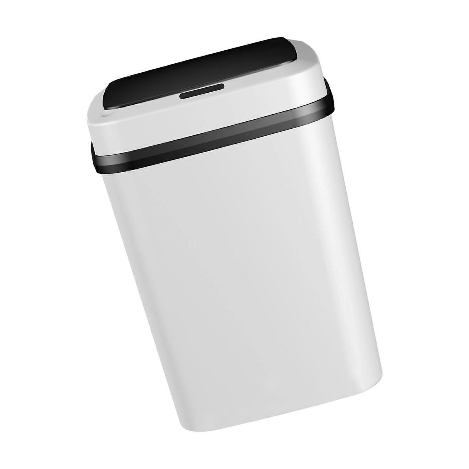 Automatic Opening Garbage Bin Close Hygienic Design Ideal For Elderly And Disabled Users  Black and white char