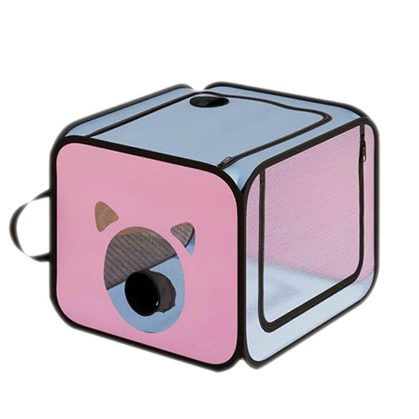 Compressible Pet Dryer Box For Cats Even Heat Distribution Double Layer Fabric Ventilation Top Front Hook Access Simple Waterproof University Fabric