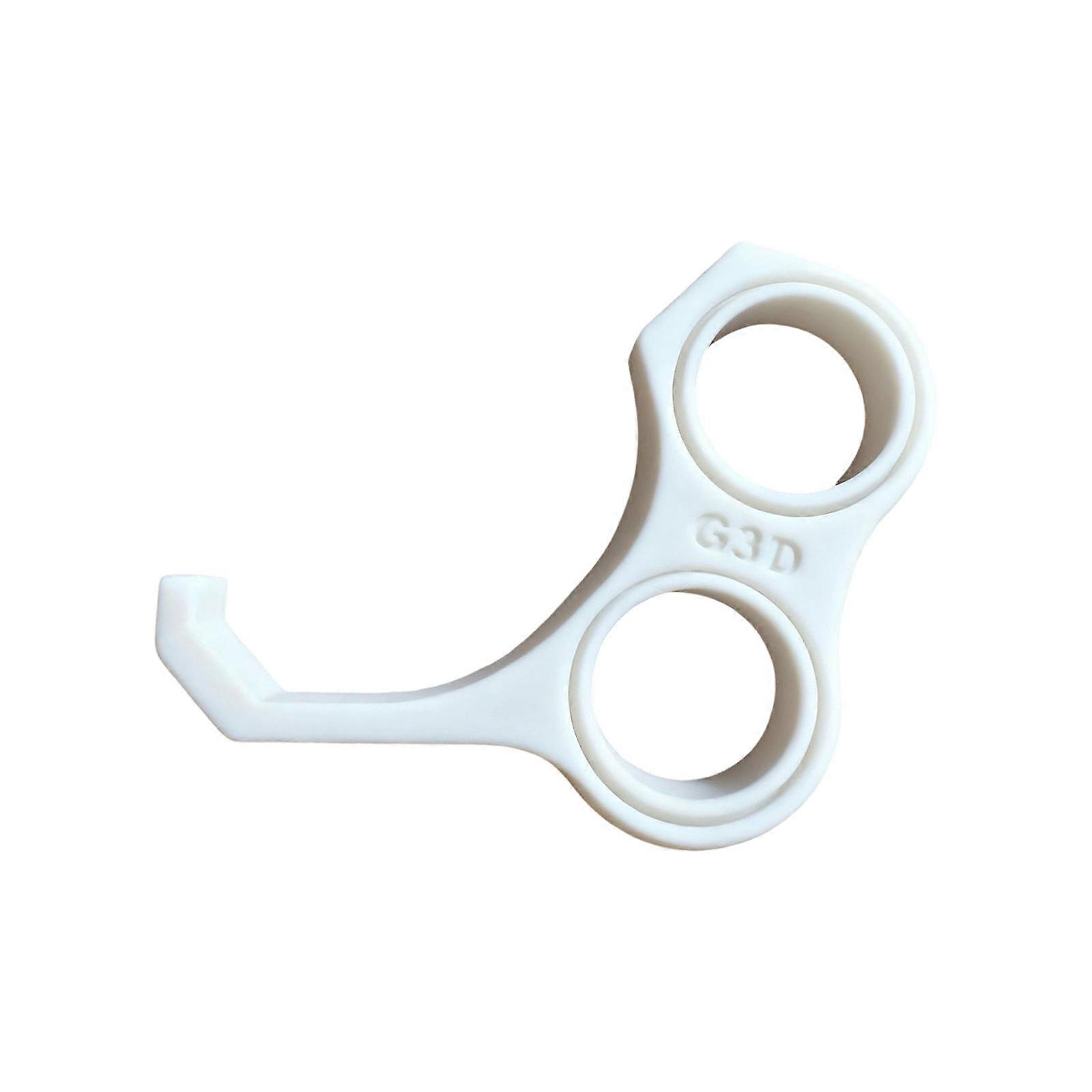 Double Function Phone Stand And Finger Stress Reliever Ergonomic Portable ABS Material For Office Use  White