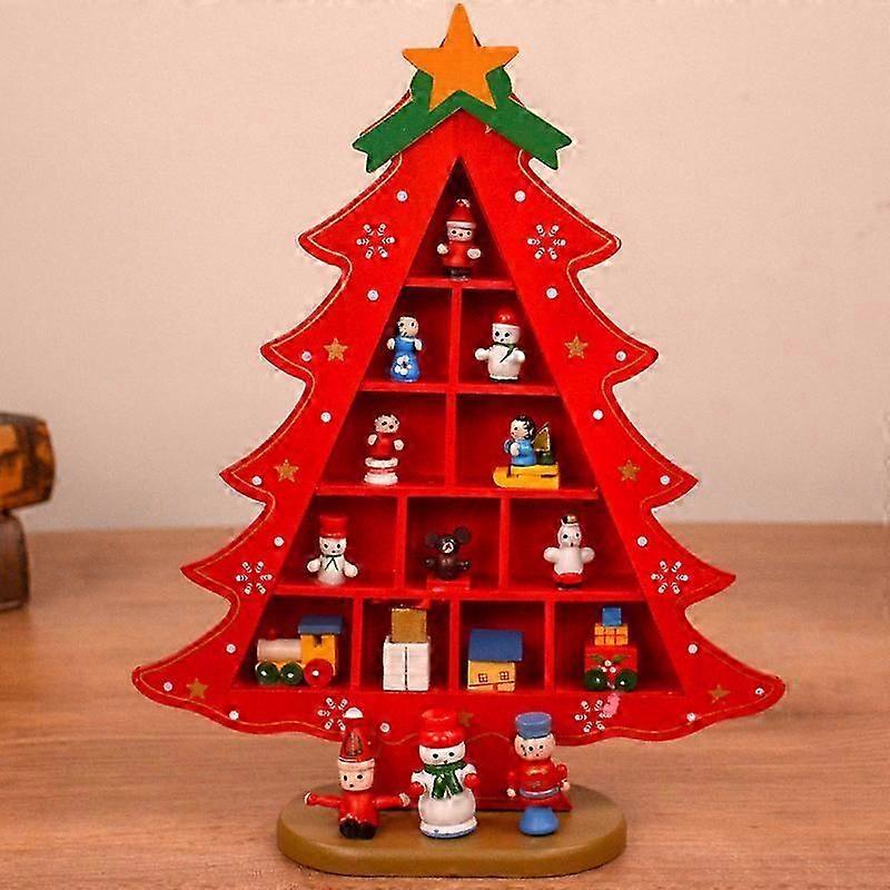 Christmas tree wooden decor for window accessories