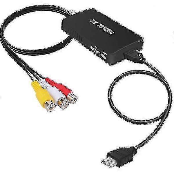 RCA to HDMI converter, composite to HDMI adapter supports 1080p PAL/NTSC A Fiis null null none