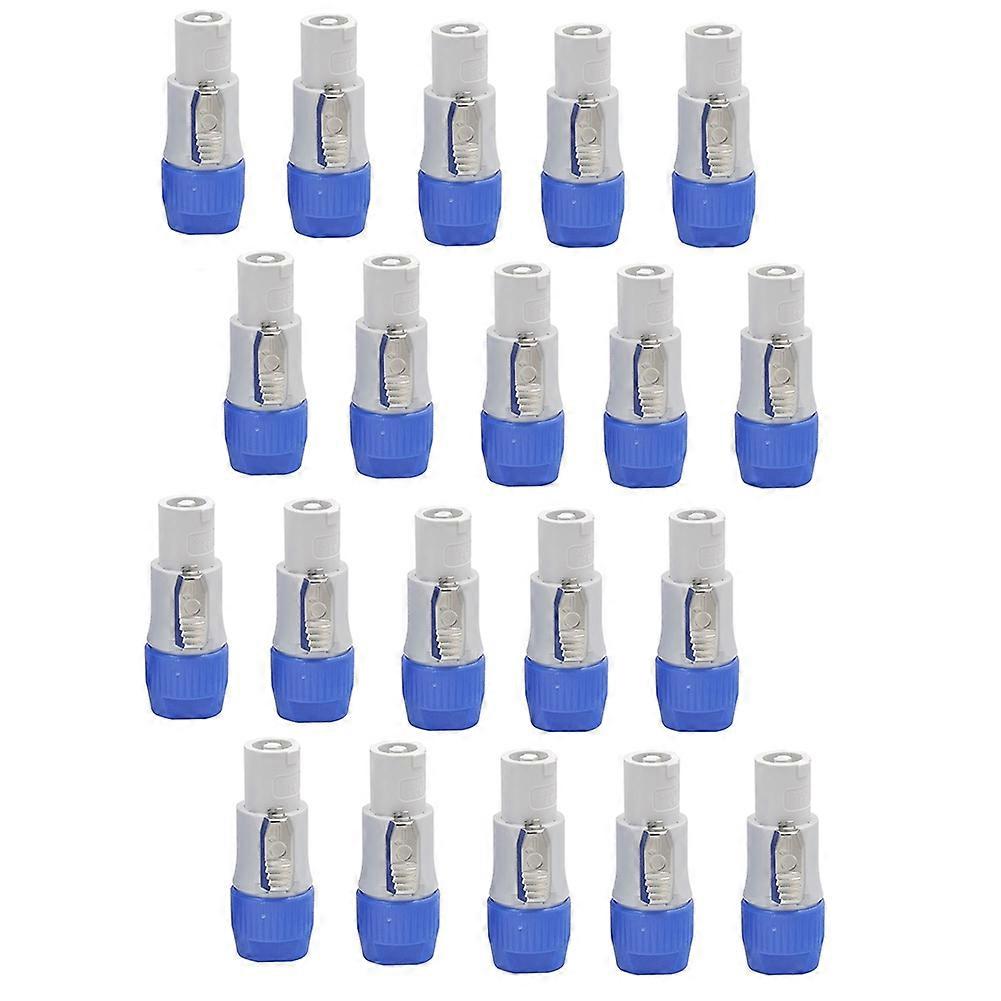 20PCS Powercon Connector Male Plug Power Plug Adapter for Beam Light Stage Light Power Input White