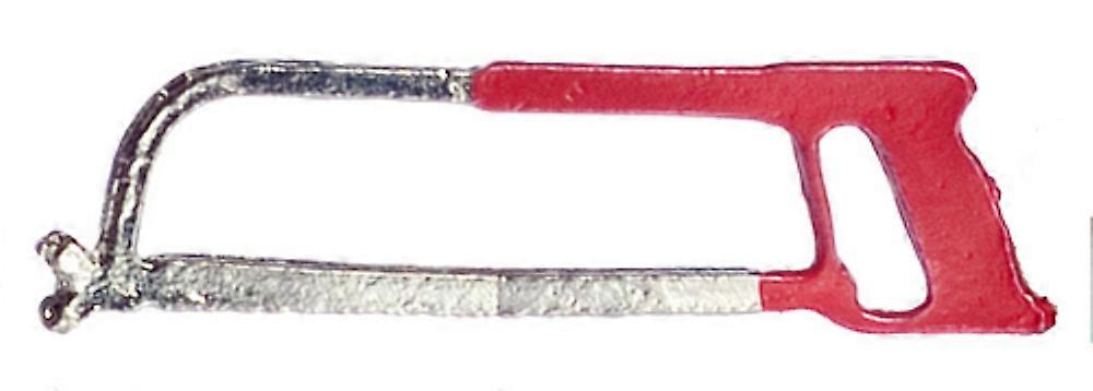 Dolls House Hacksaw Red Miniature 1:12 Work Garden Shed Tool Box Accessory