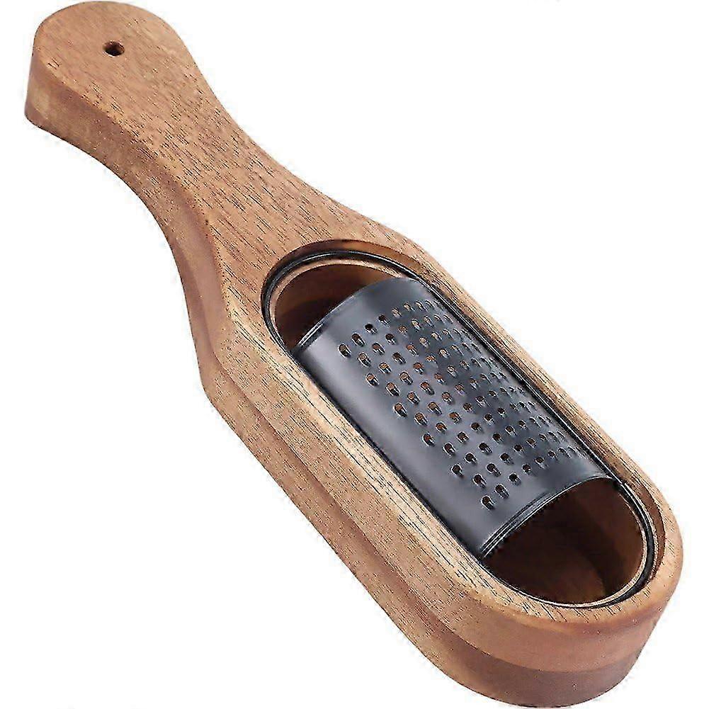 Cheese Grater with Container Wooden Handle Wood Container Grater Handheld Grater For Cheese 275x70x40mm