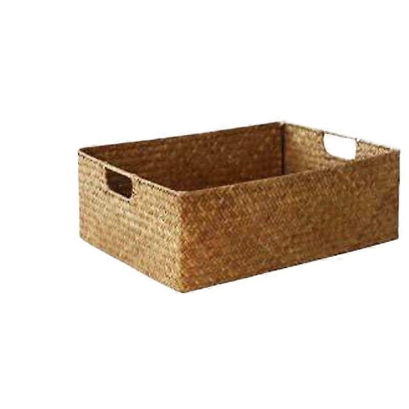 Storage Baskets Large Woven Straw Basket For Home Table Fruit Bread Towels Small Kitchen Storage Container Model 25204