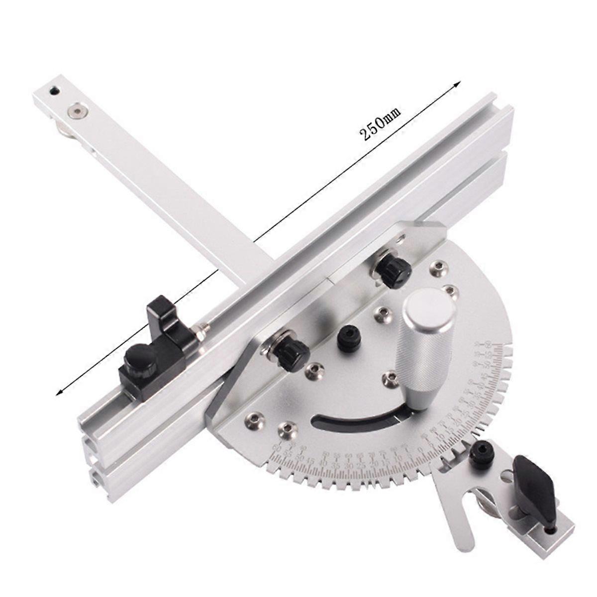 Push Handle Adjustable Angle Disc Slide Woodworking Aluminum Push Ruler Bandsaw Inverted Trim DIY A