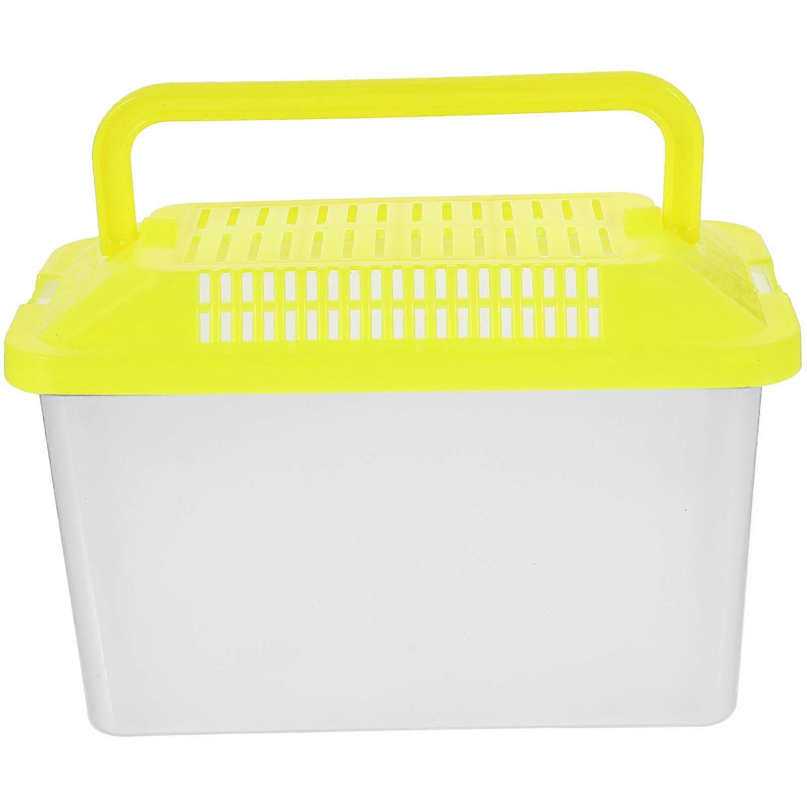 Portable Turtle Feeding Box Home Goldfish Turtle Living Box Reptile Habitat Goldfish Box