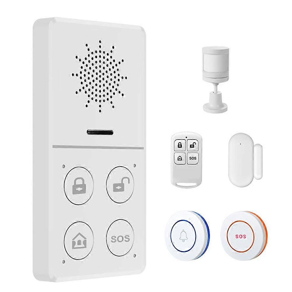 Tuya WiFi Home Security Systems Wireless Burglar Alarms with Motion Sensor Window Sensor Door Sensor Smart APP Control