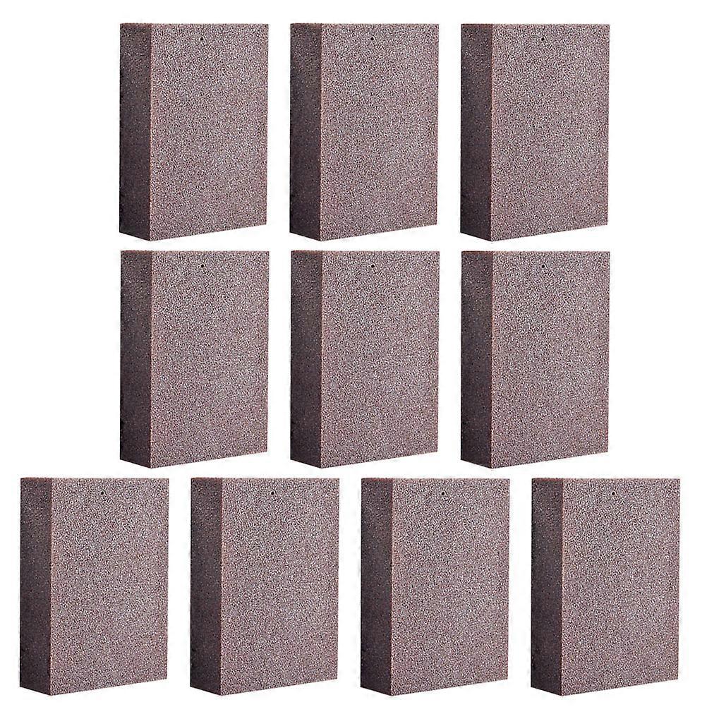 Scouring Pad Emery Sponges Kitchenware Washing Brown Wear-Resistant Function 10Pcs