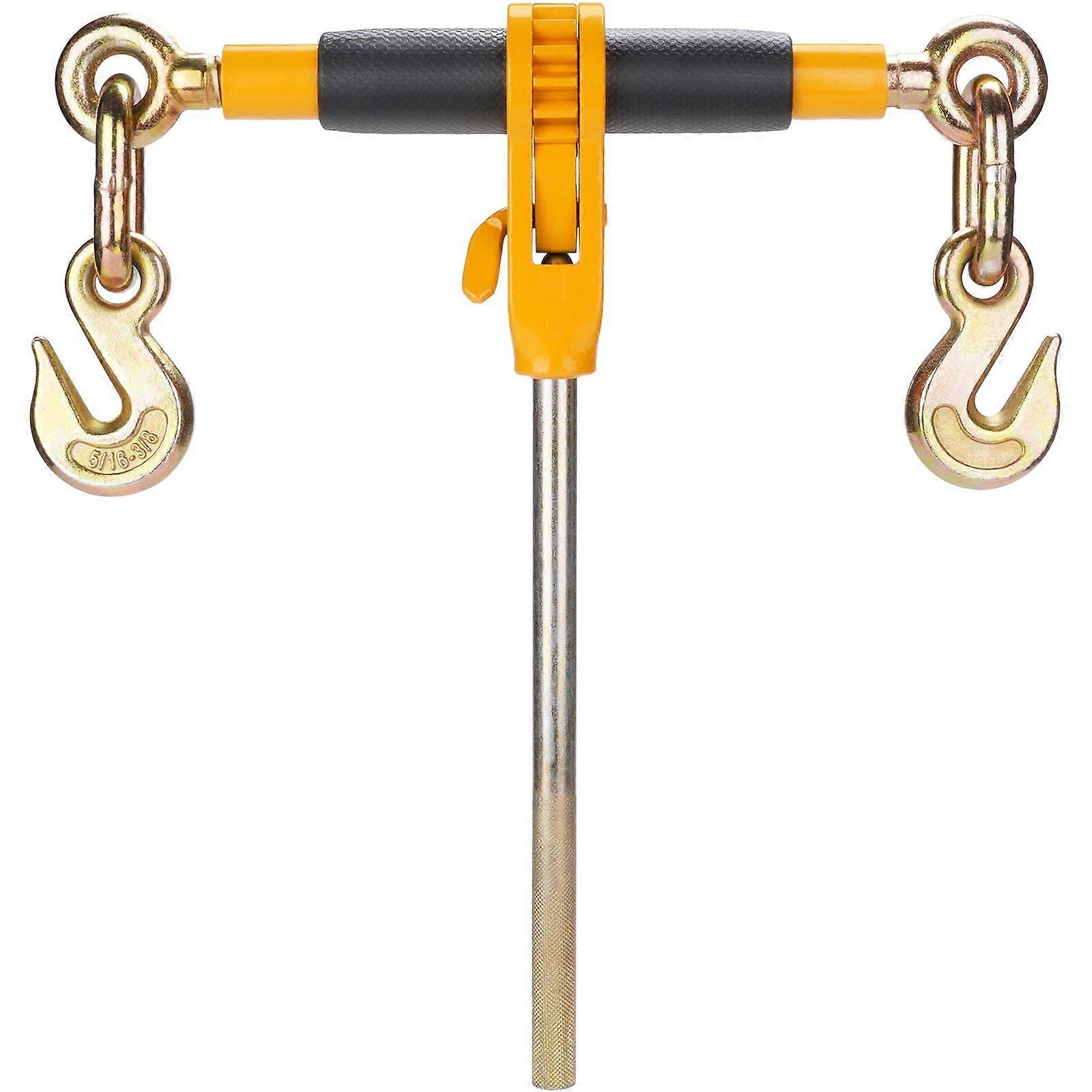 Ratchet Chain Binder, 3/8"-1/2" Heavy Duty Load Binders, with G80 Hooks 12000 lbs Secure Load Limit, for Flatbed Truck Trailer, 4 Pc