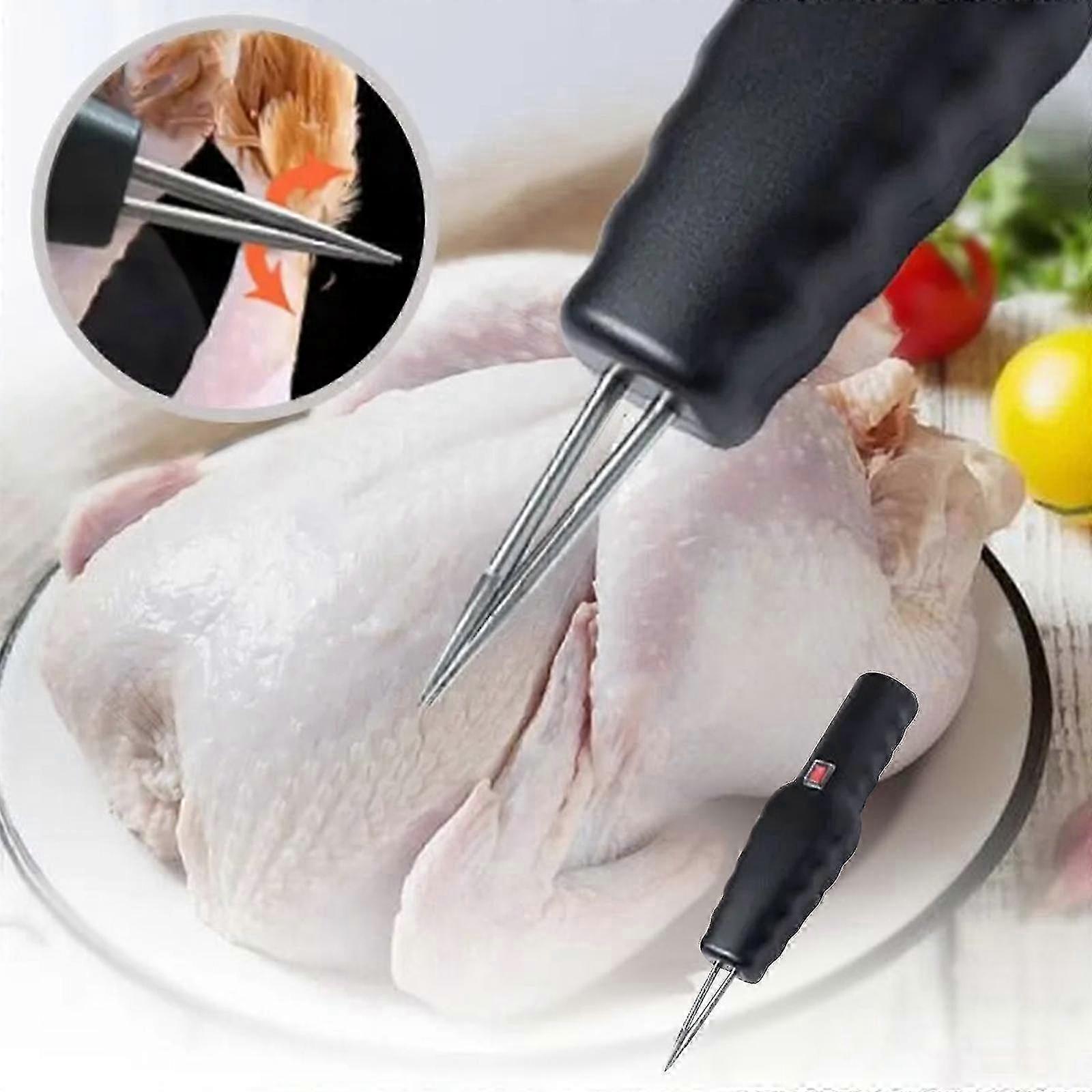 Rechargeable electric poultry plucker for small chicken processing