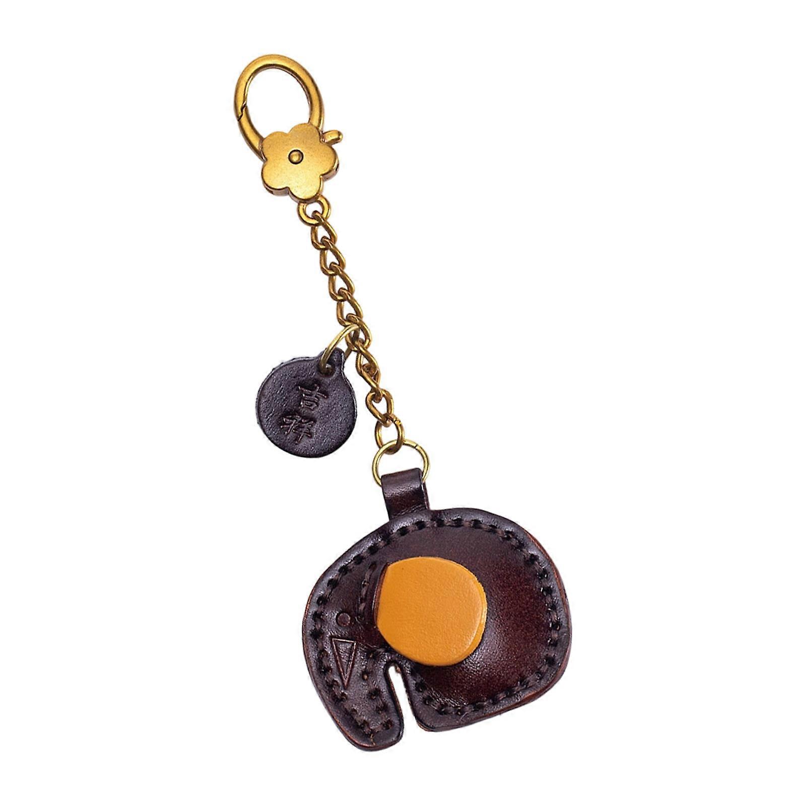 Personalize Keychain for Keys Creative Elephant Fruit PU Leather Portable and Sturdy Multicolor