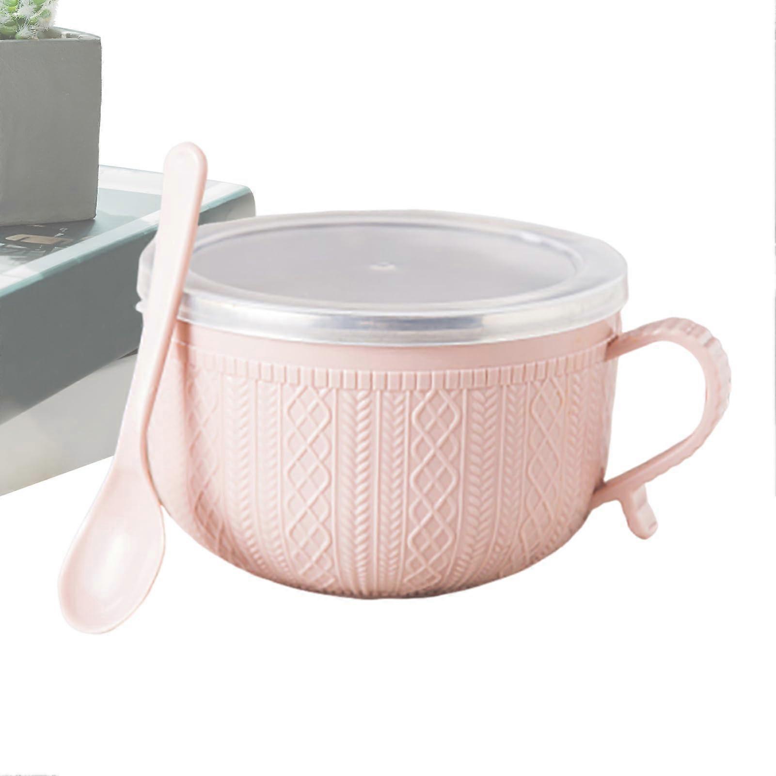 Large 25oz Soup Mug with Lid  Microwave Safe, Stackable Bowl for Hot and Cold Use Home Office