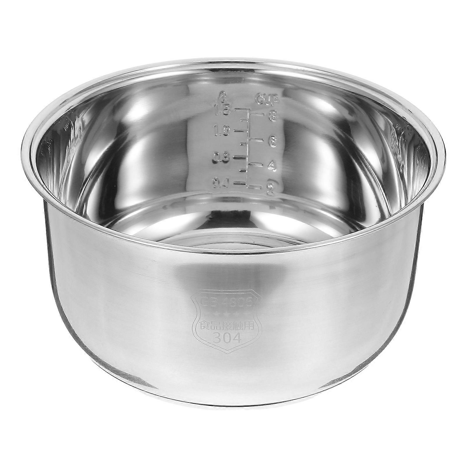 Stainless Steel Rice Cooker Inner Pot Replacement 4L for Multifunctional Use