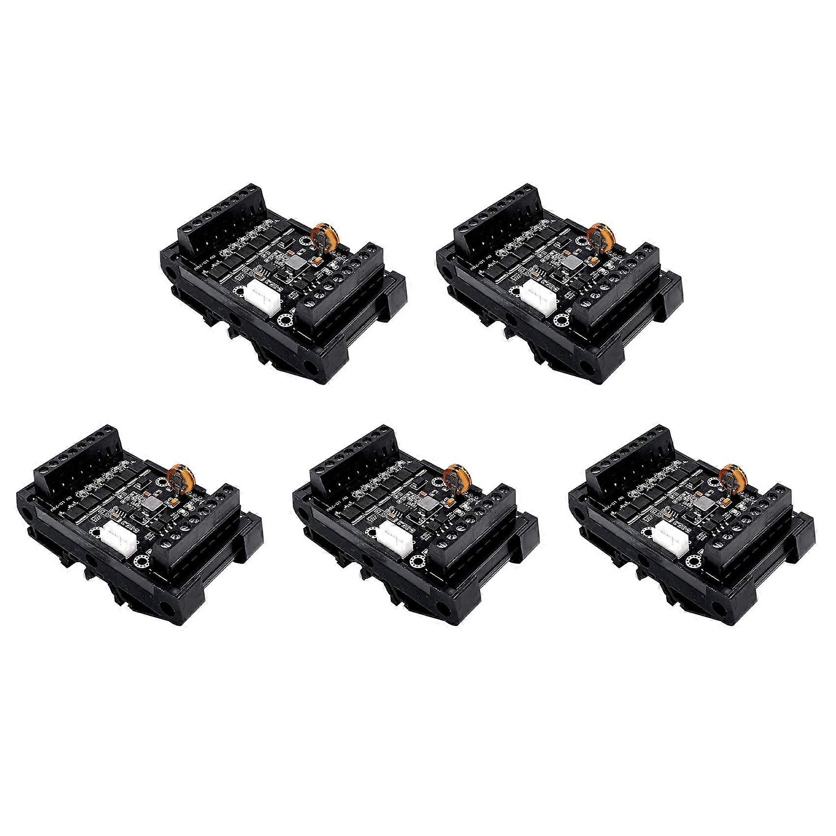 5X FX1N-14MT PLC Industrial Control Board+Case PLC Module Analog Input / Output with Guide Rail Delay Relay Module