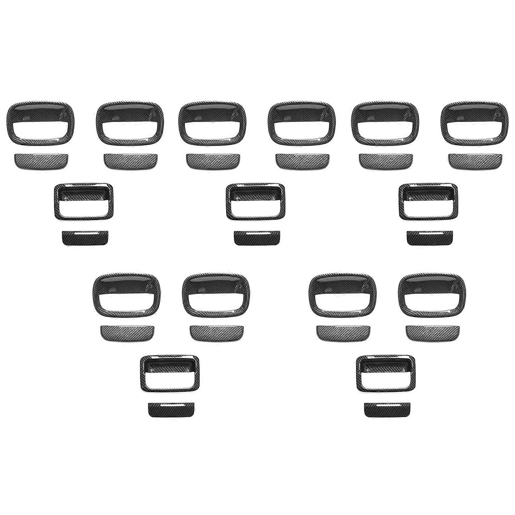 30x Door Handle Shell Outer Door Handle Decoration Cover ABS Carbon Fiber Grain for -Suzuki-Jimny 2019 2020 2021 JB64
