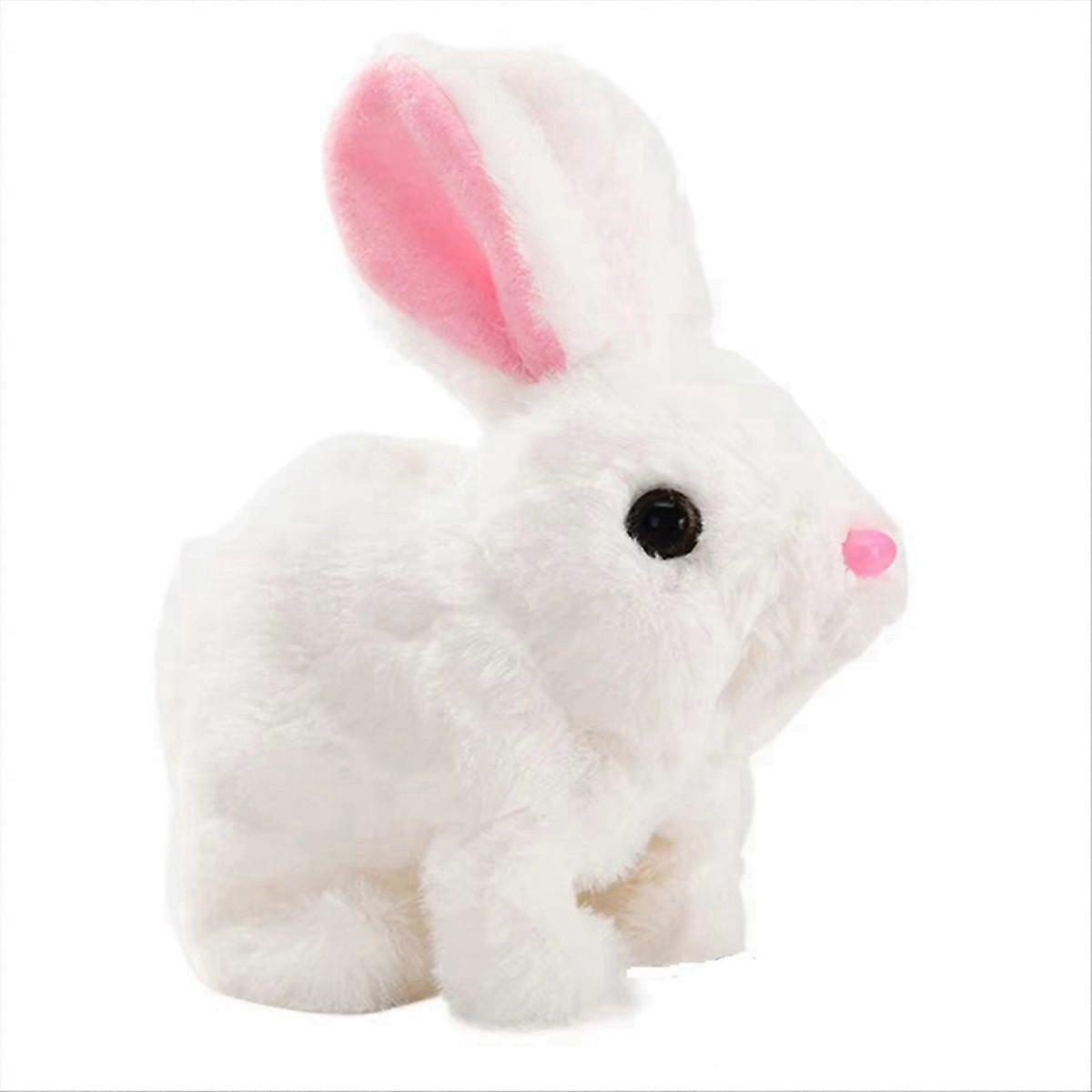 Easter Plush Toy Easter Electronic Interactive Toy Bunnies White