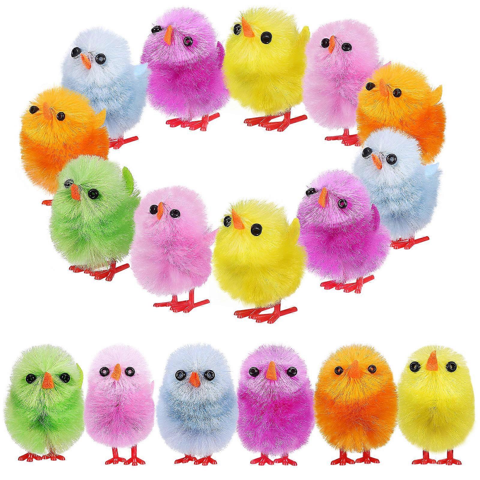 18 Pcs Fuzzy Mini Easter Chicks Fluffy Fake Chick Decorations