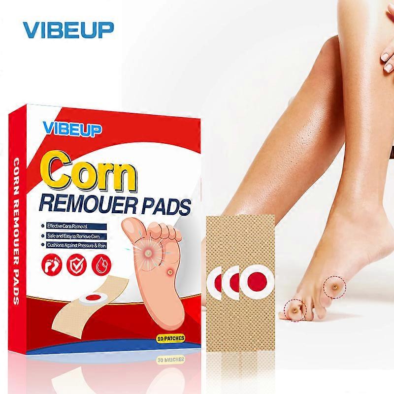 VIBEUP Corn Remover Pads - Effective Foot Corn Removal, Comfortable & Convenient (10 Pack)